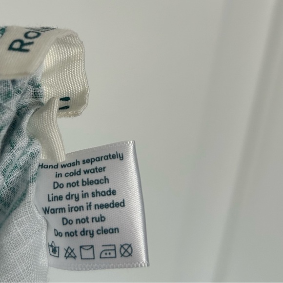 Roller Rabbit 100% Linen Wide leg PANTS PEACOCKS TYRA size extra small eclectic - Picture 13 of 14